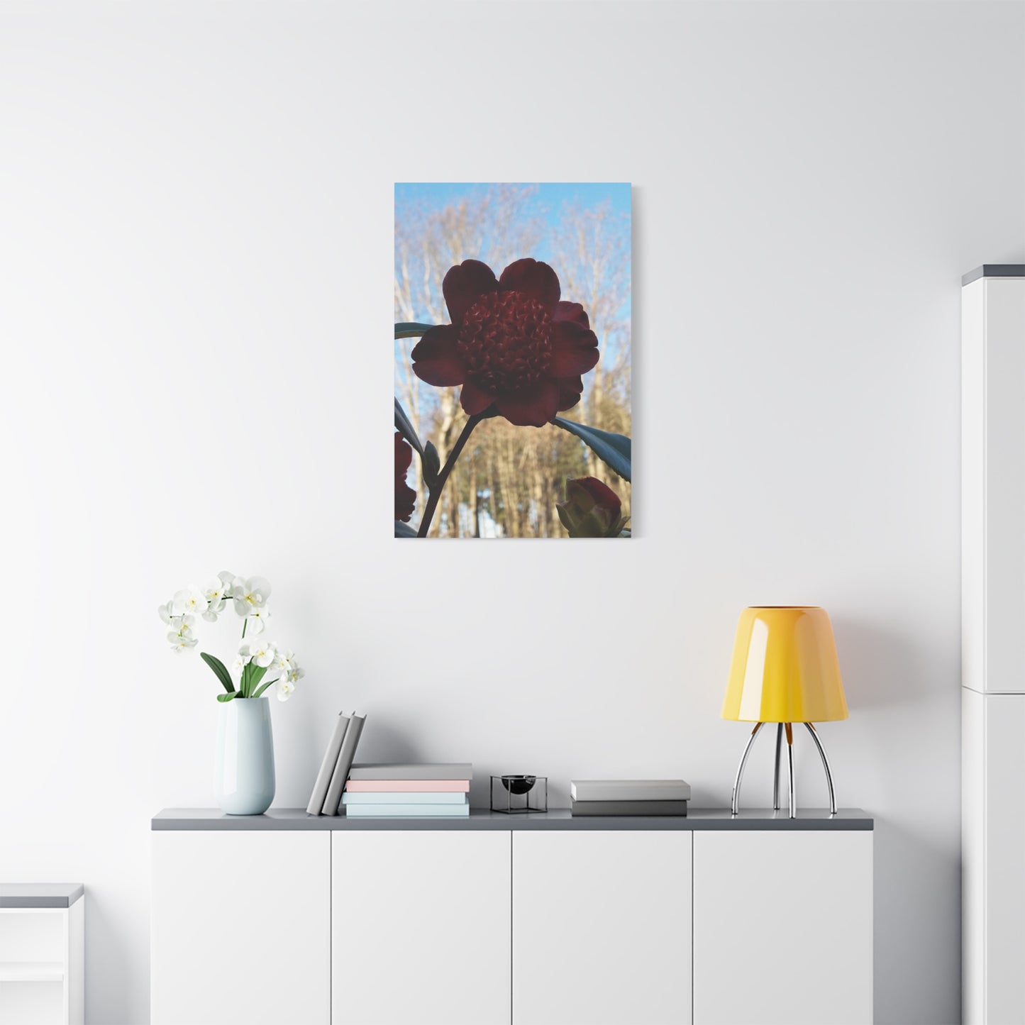 Rhododendron Vivid Photo on Canvas, Portrait Style.