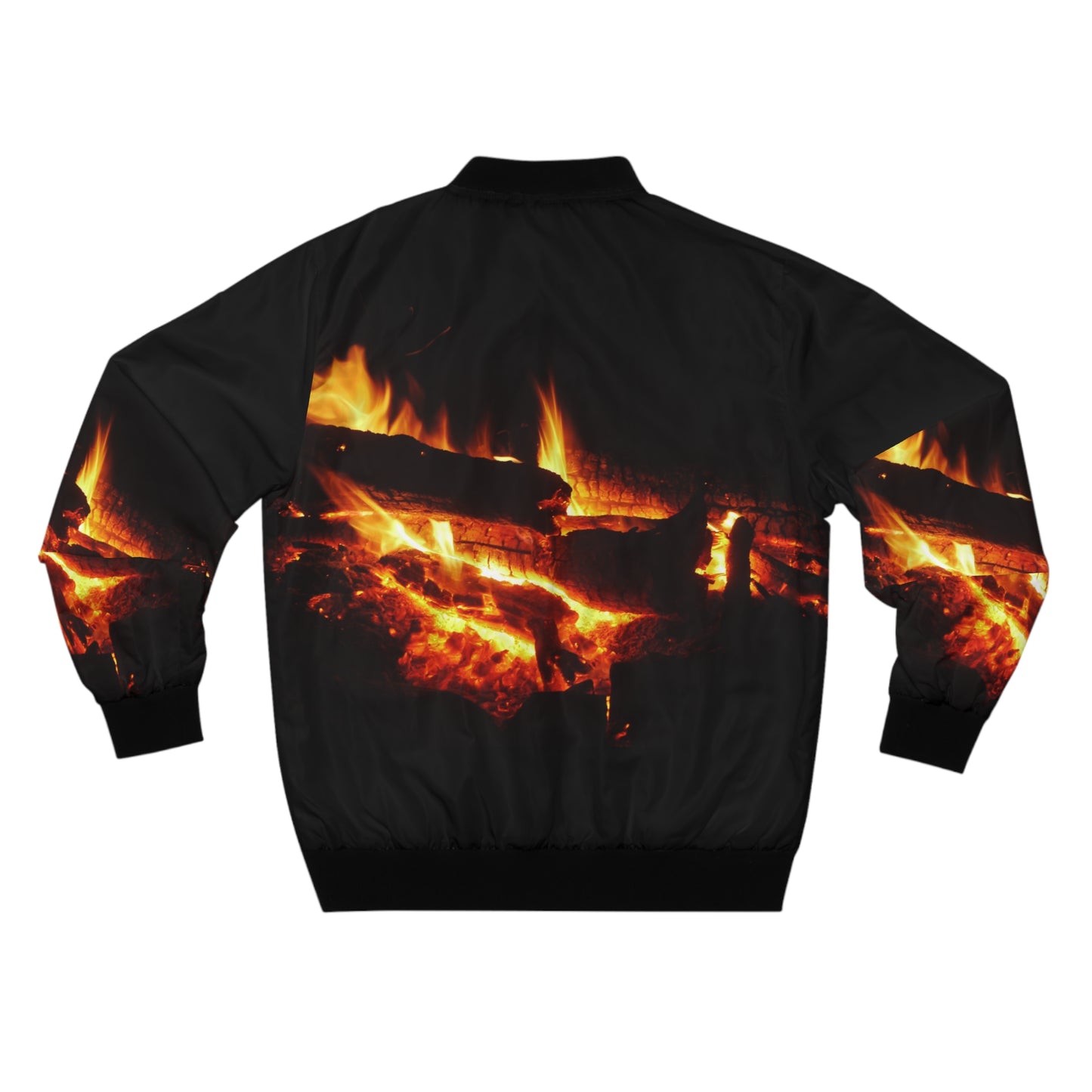 Bomber Jacket - Men's: Campfire Embers Design