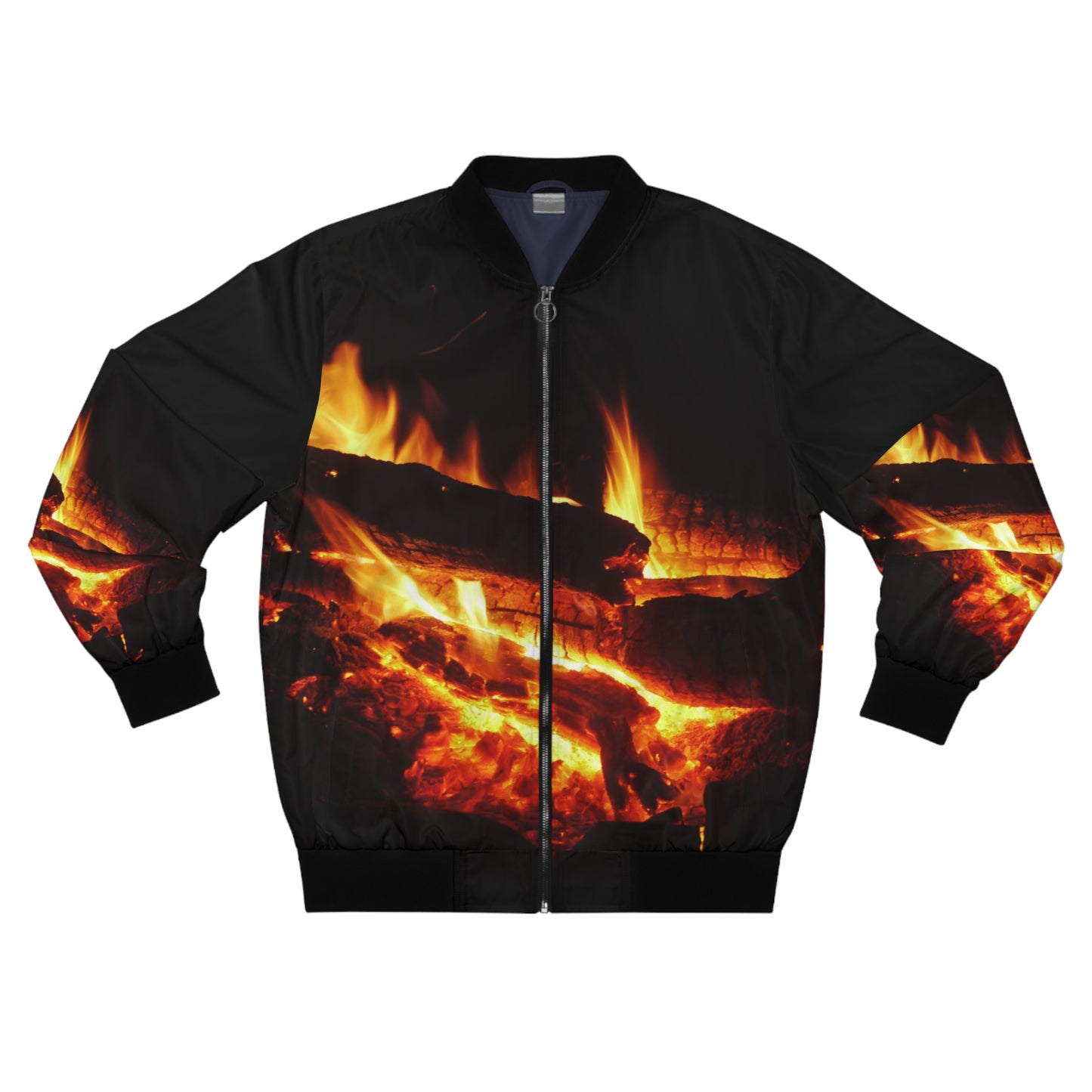 Bomber Jacket - Men's: Campfire Embers Design