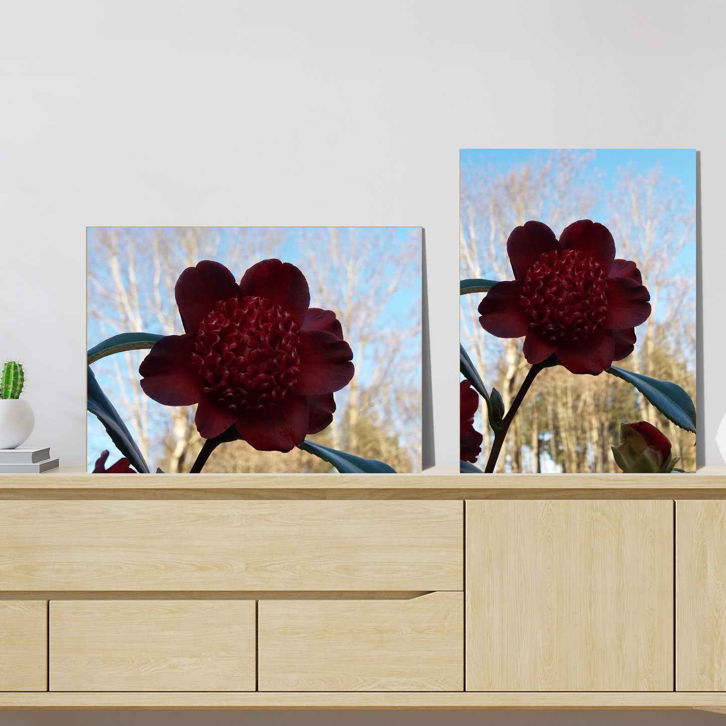 Rhododendron Vivid Photo on Canvas, Portrait Style.
