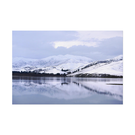 Lake Opuha:  Winter Photo as Poster