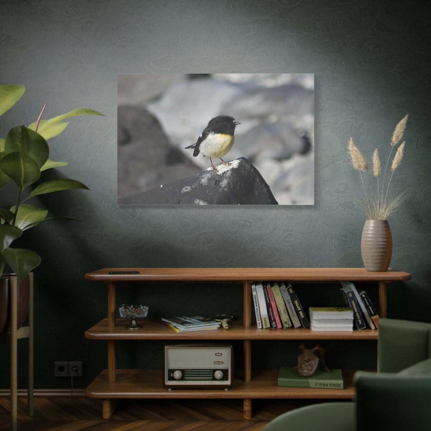 Campsite Visitor; Tomtit Photo on Canvas