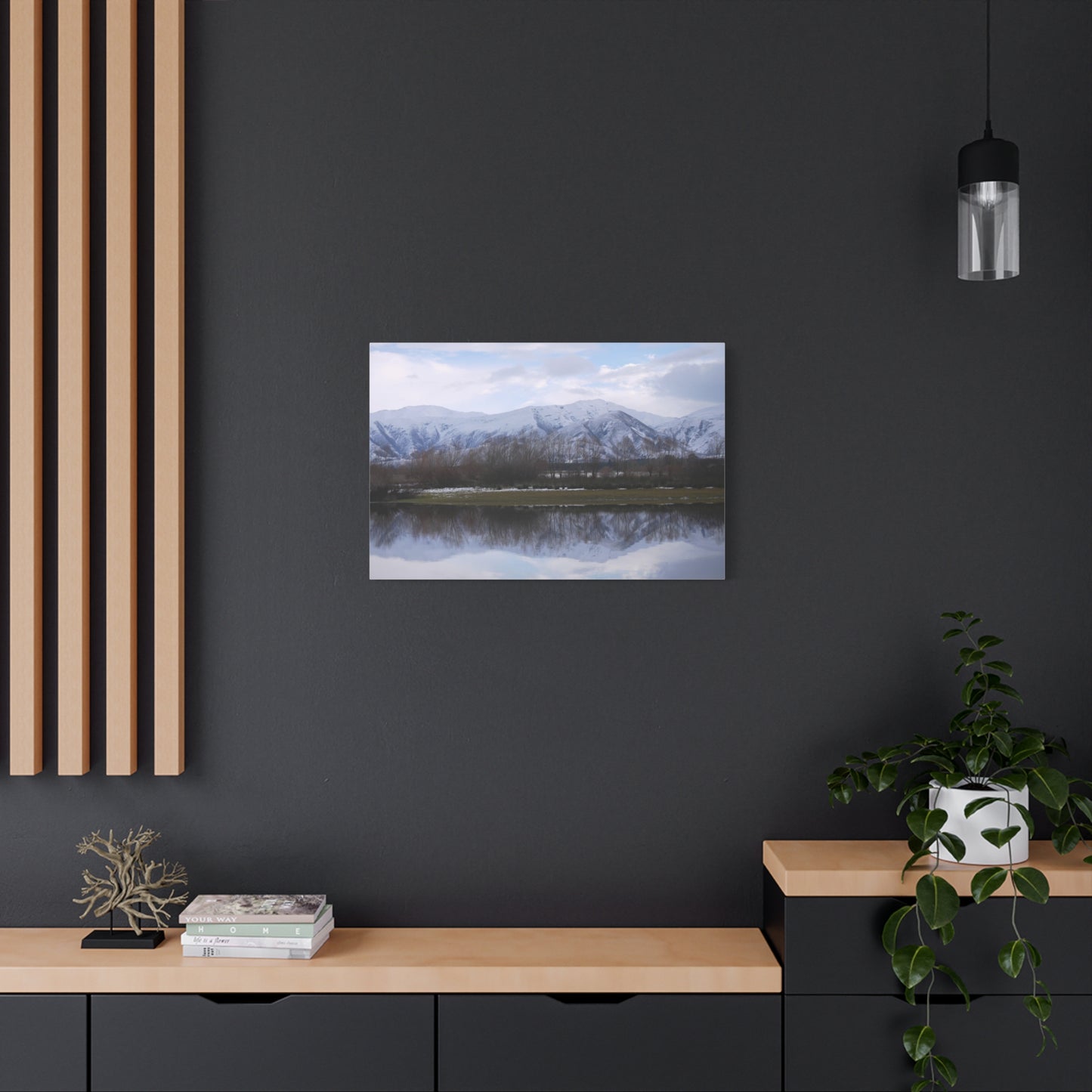 Lake Opuha Spring Thaw Photo on Canvas.