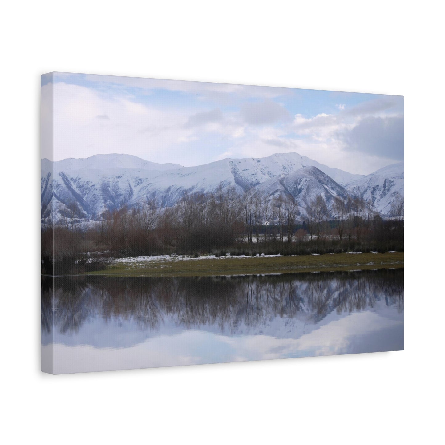 Lake Opuha Spring Thaw Photo on Canvas.