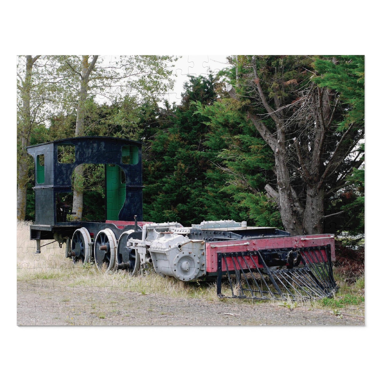 Jigsaw Puzzle.: Derelict Steam Locomotive