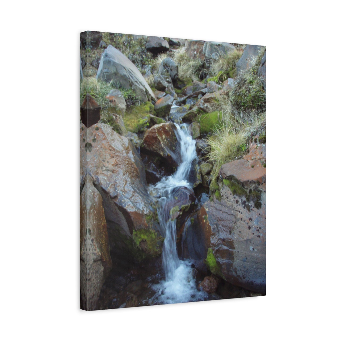 Tongariro Crossing Waterfall Photo on Canvas