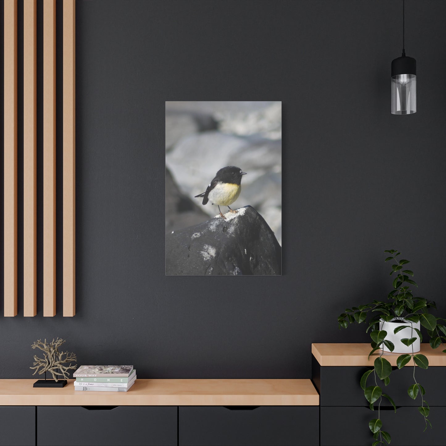 Portrait of Tomtit; Photo on Canvas