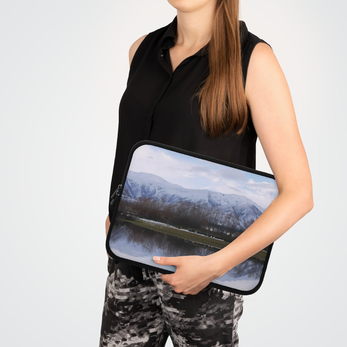 Laptop Sleeve: Lake Opuha Spring Thaw