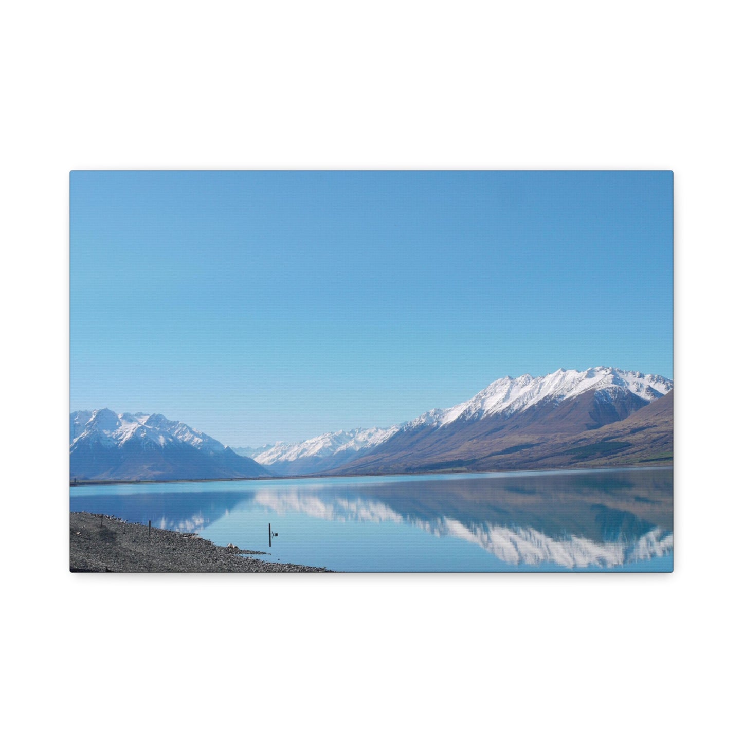 Lake Reflections: Photo on Canvas.