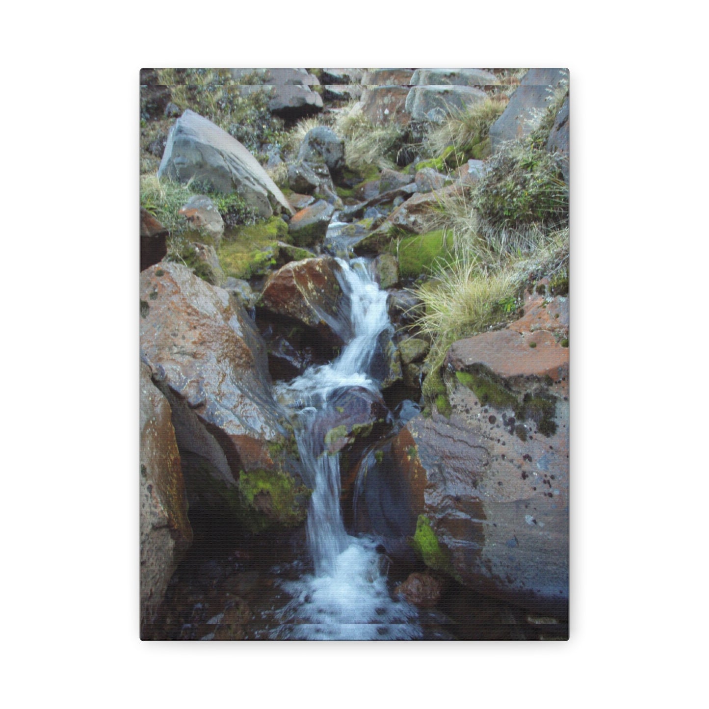 Tongariro Crossing Waterfall Photo on Canvas