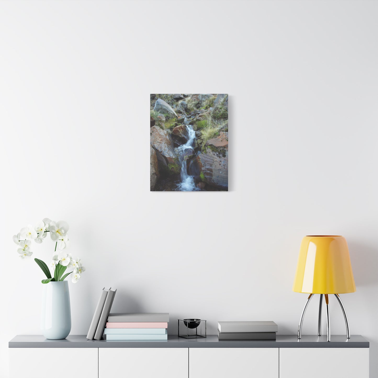 Tongariro Crossing Waterfall Photo on Canvas