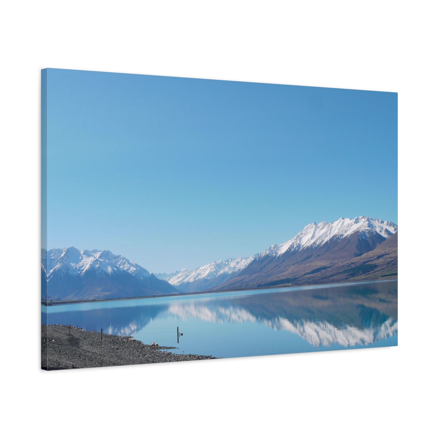 Lake Reflections: Photo on Canvas.