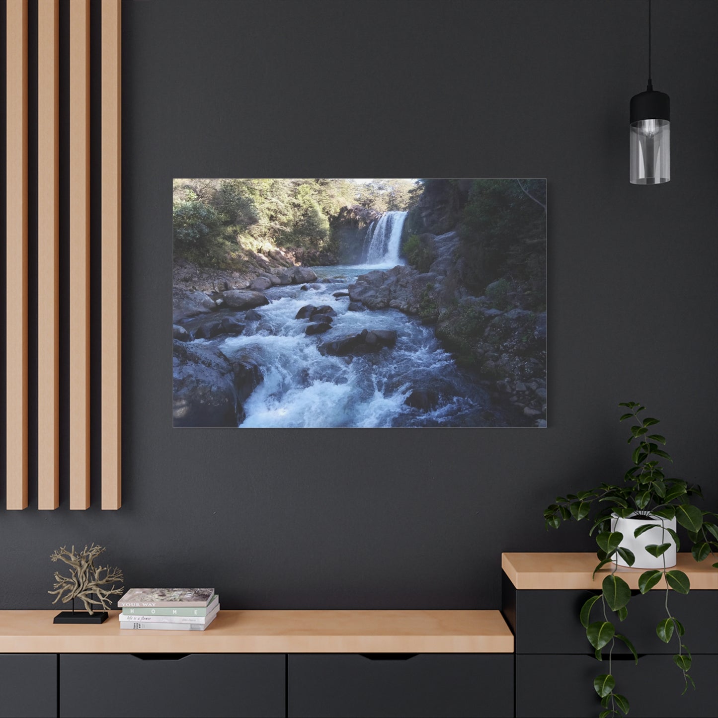 Tawhai Falls Gollums Pool Photo on Canvas.