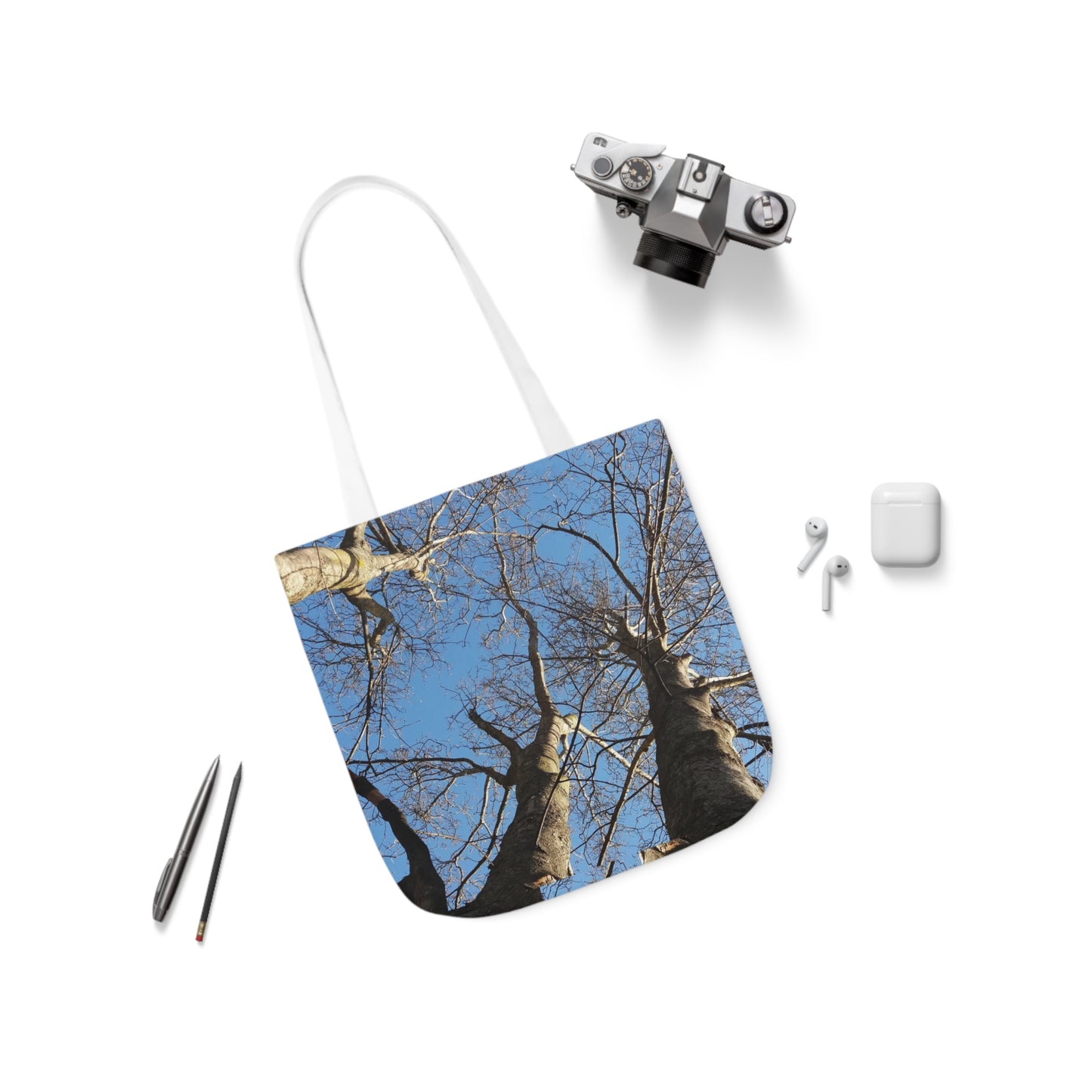 Poplar Tree Natural Canvas Tote Bag