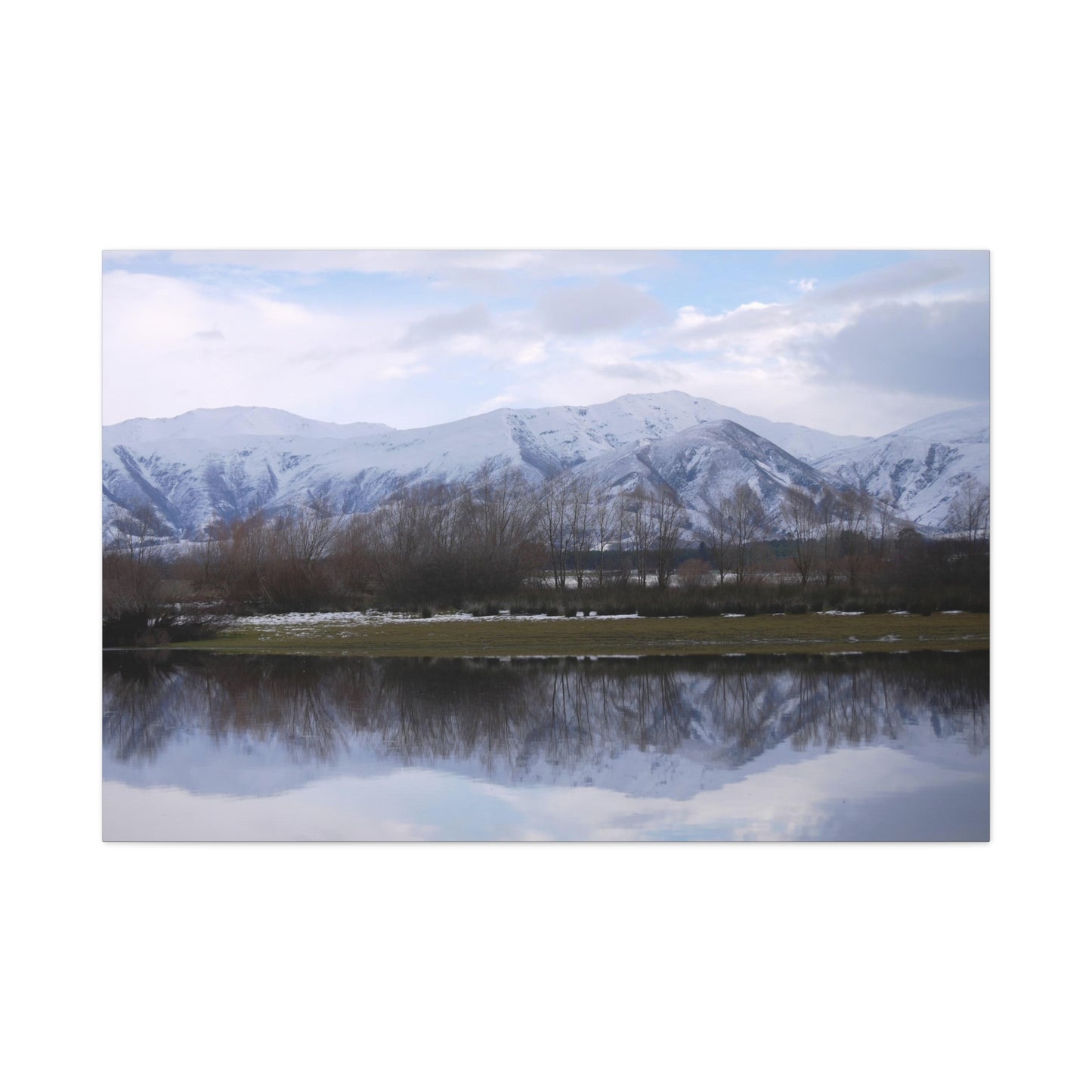 Lake Opuha Spring Thaw Photo on Canvas.