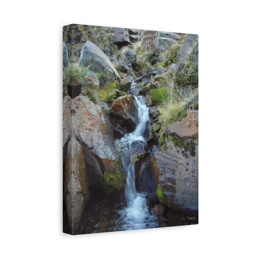 Tongariro Crossing Waterfall Photo on Canvas