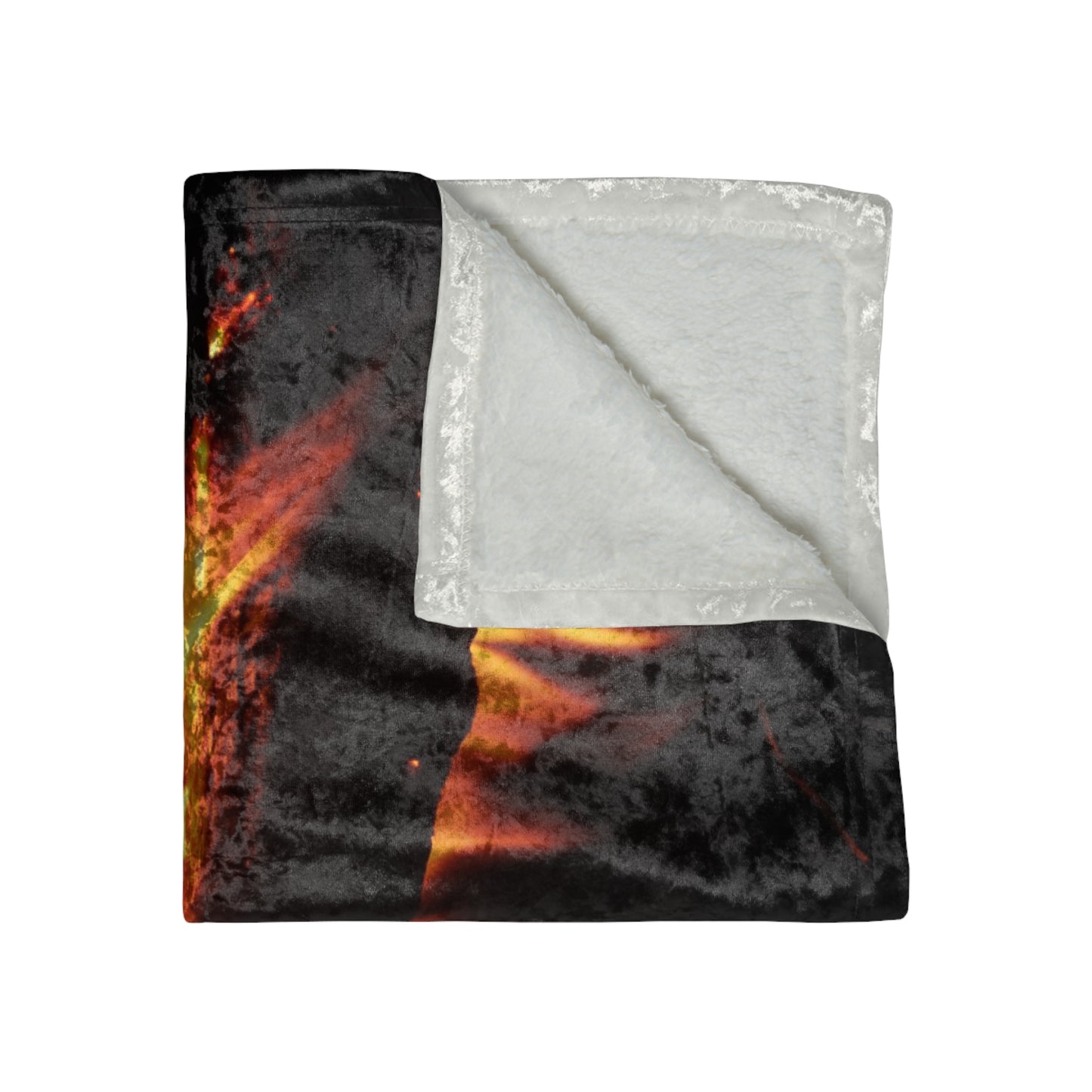 Crushed Velvet Blanket: Embers Horizontal Design