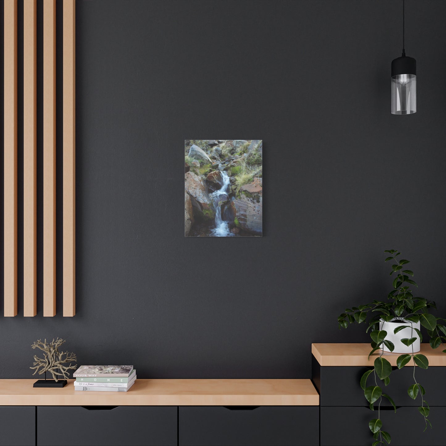 Tongariro Crossing Waterfall Photo on Canvas