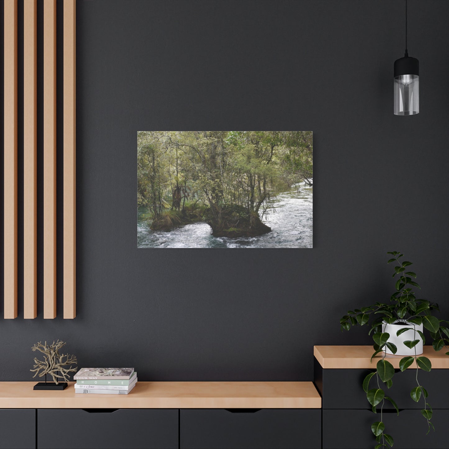 Tarawera River Photo on Canvas.