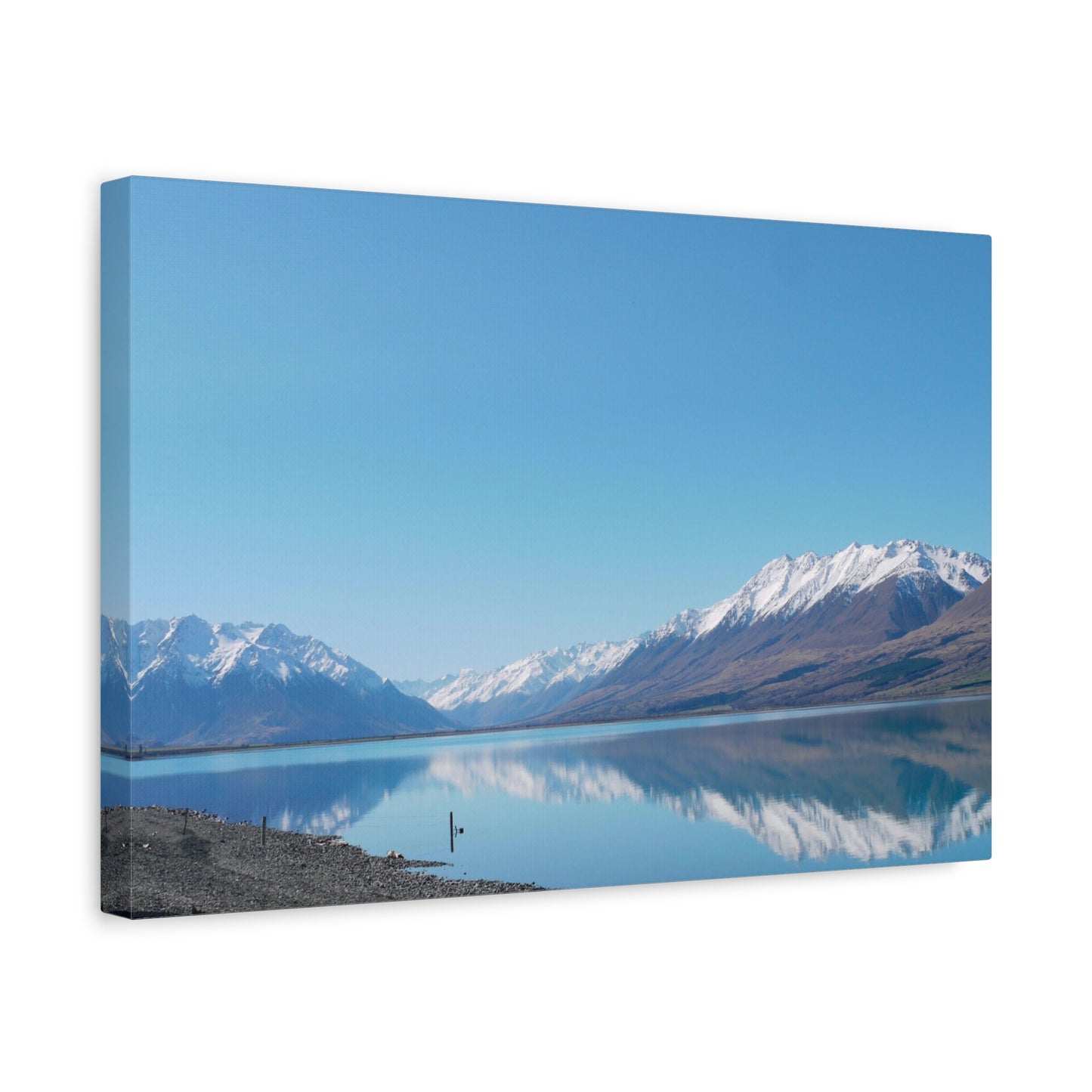 Lake Reflections: Photo on Canvas.