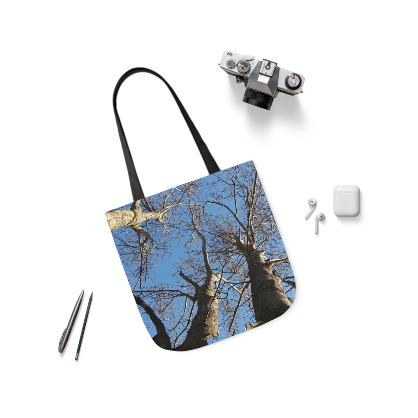 Poplar Tree Natural Canvas Tote Bag