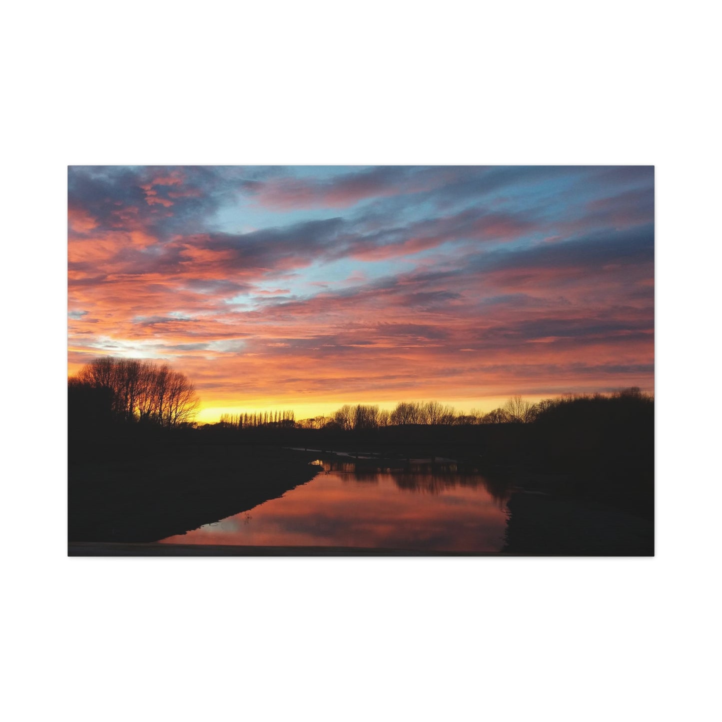 Temuka Sunrise Canvas Print. Original Photo on Canvas.