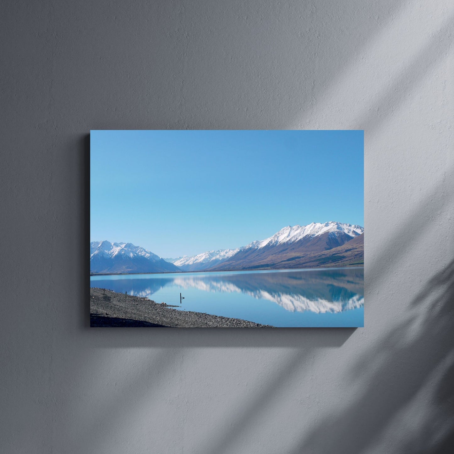 Lake Reflections: Photo on Canvas.