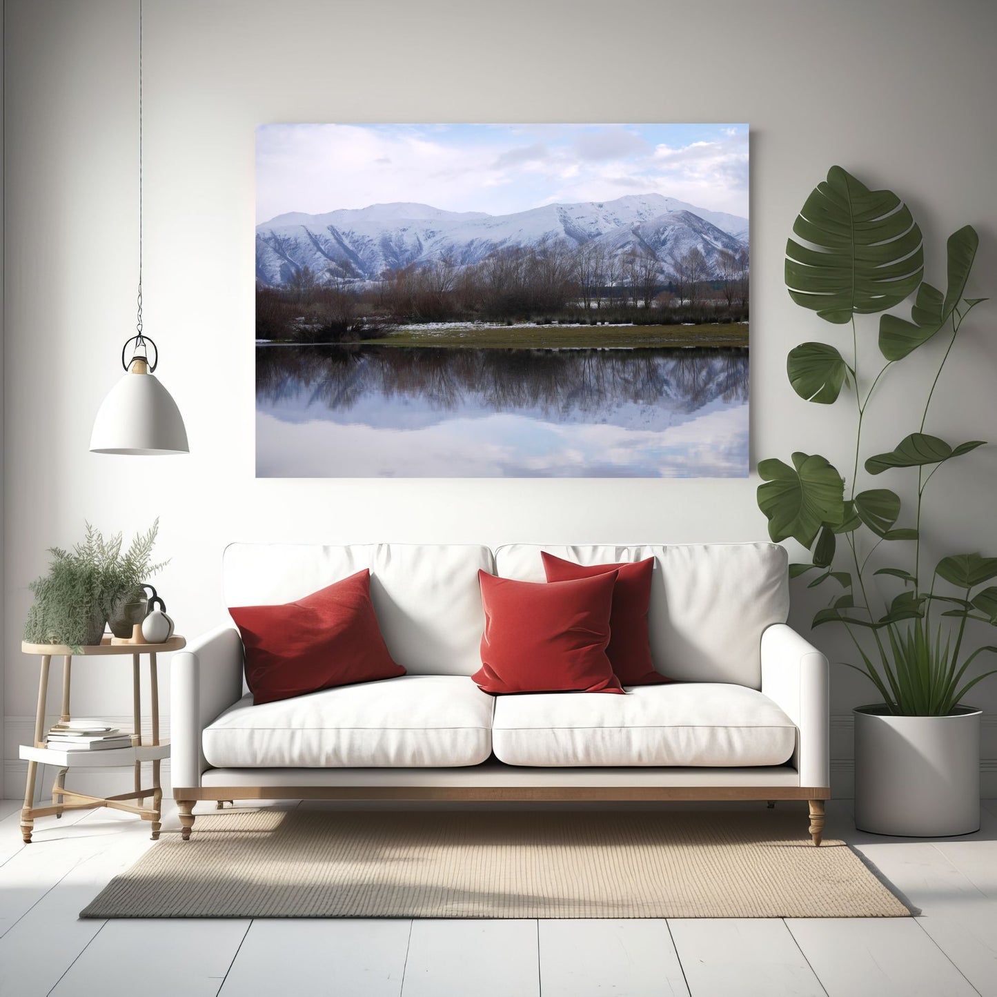 Lake Opuha Spring Thaw Photo on Canvas.