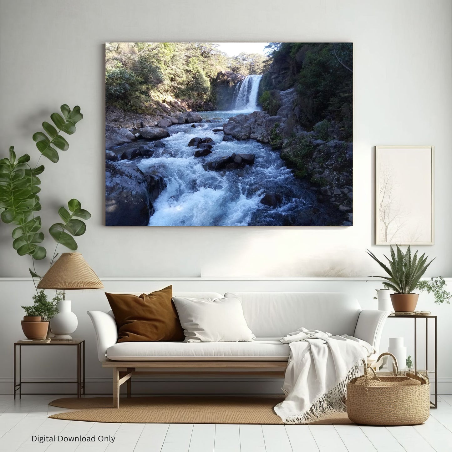 Tawhai Falls Gollums Pool Photo on Canvas.