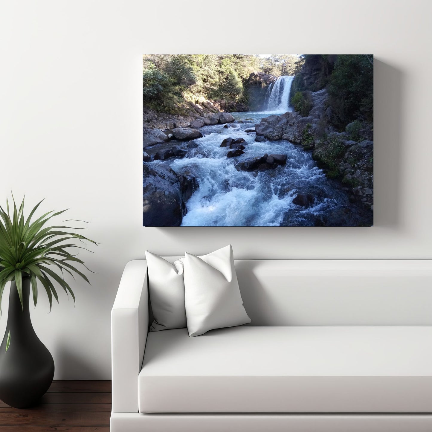 Tawhai Falls Gollums Pool Photo on Canvas.