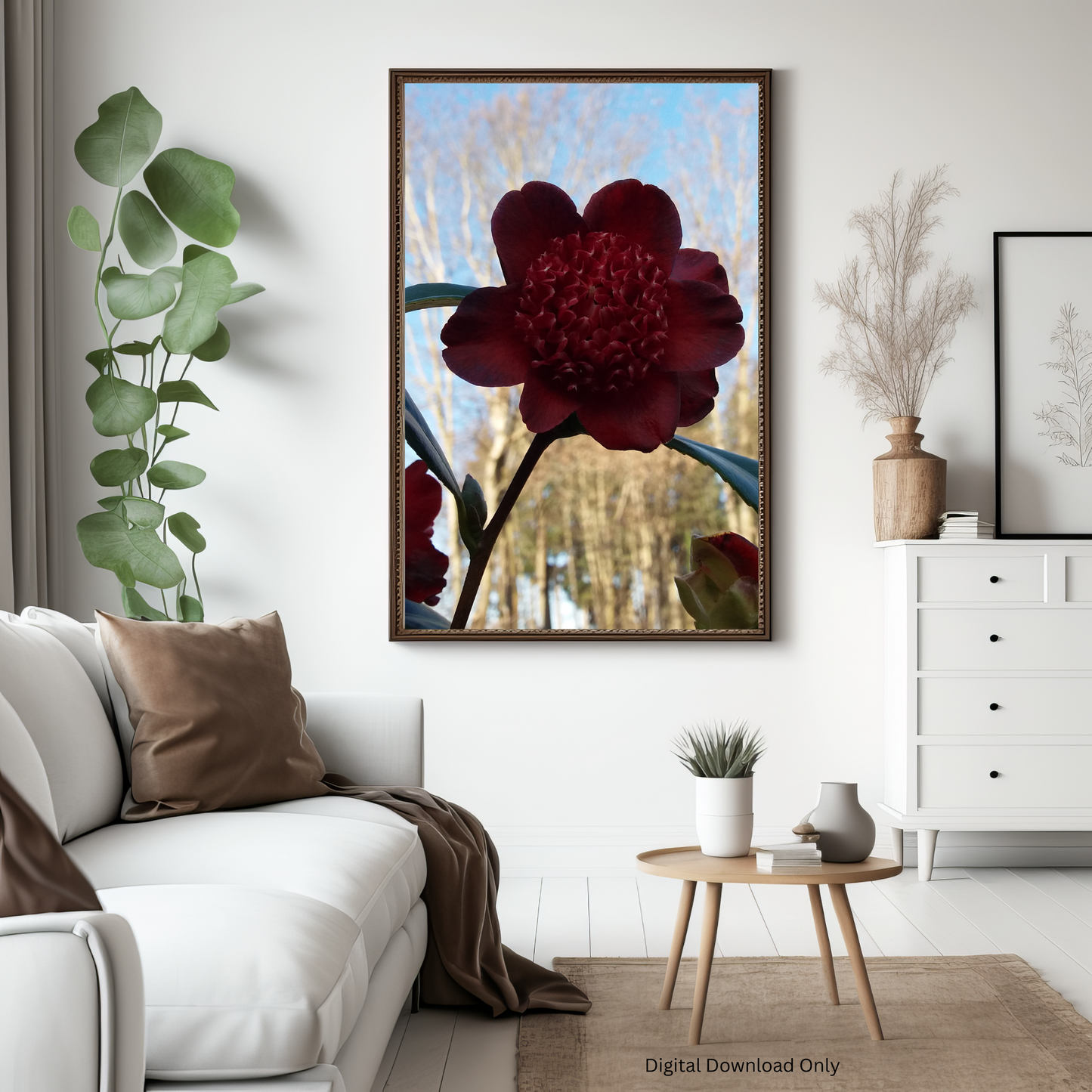 Rhododendron Vivid  Photo on Canvas, Portrait Style.