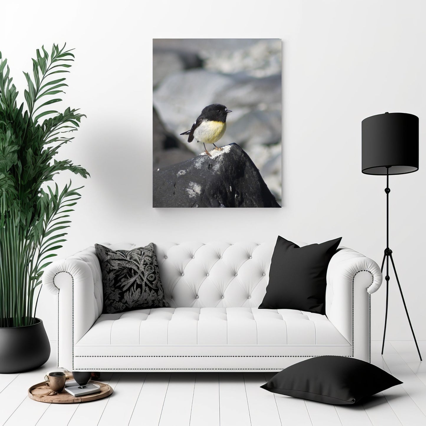 Portrait of Tomtit; Photo on Canvas