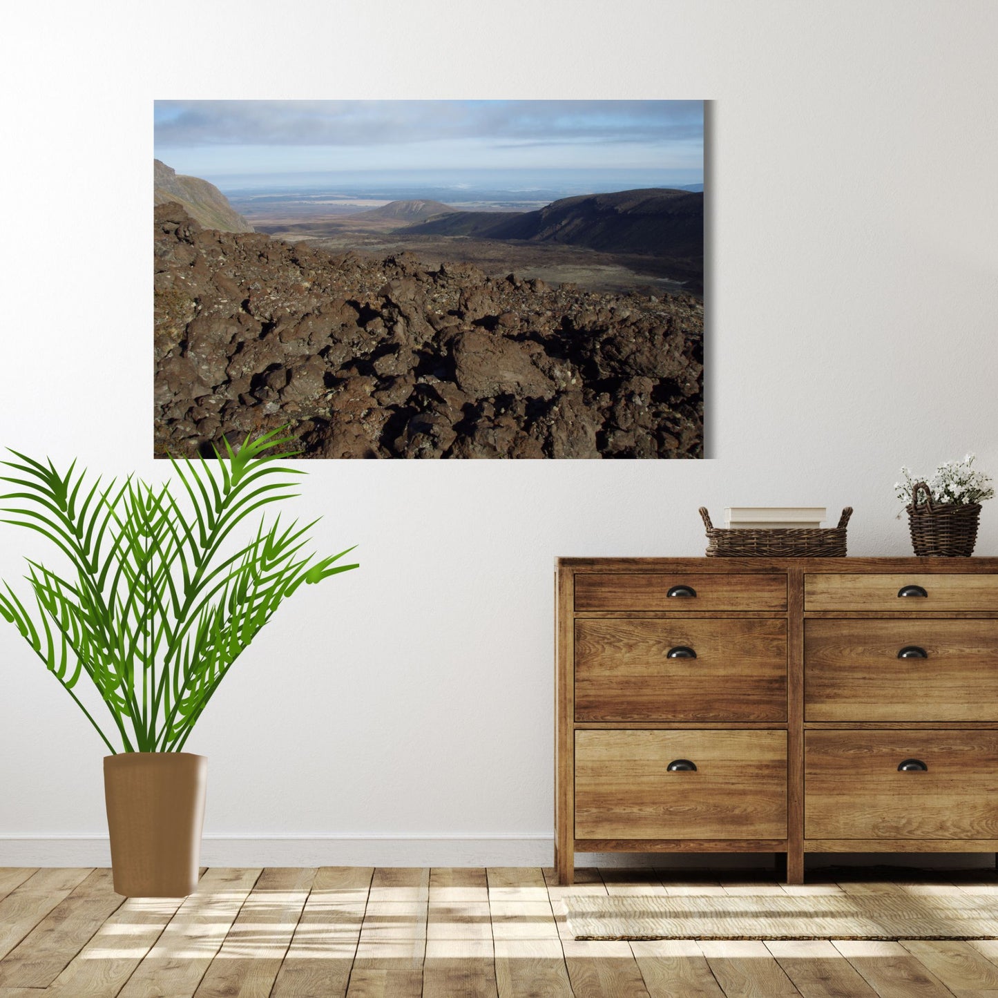 Tongariro Crossing Waterfall Photo on Canvas