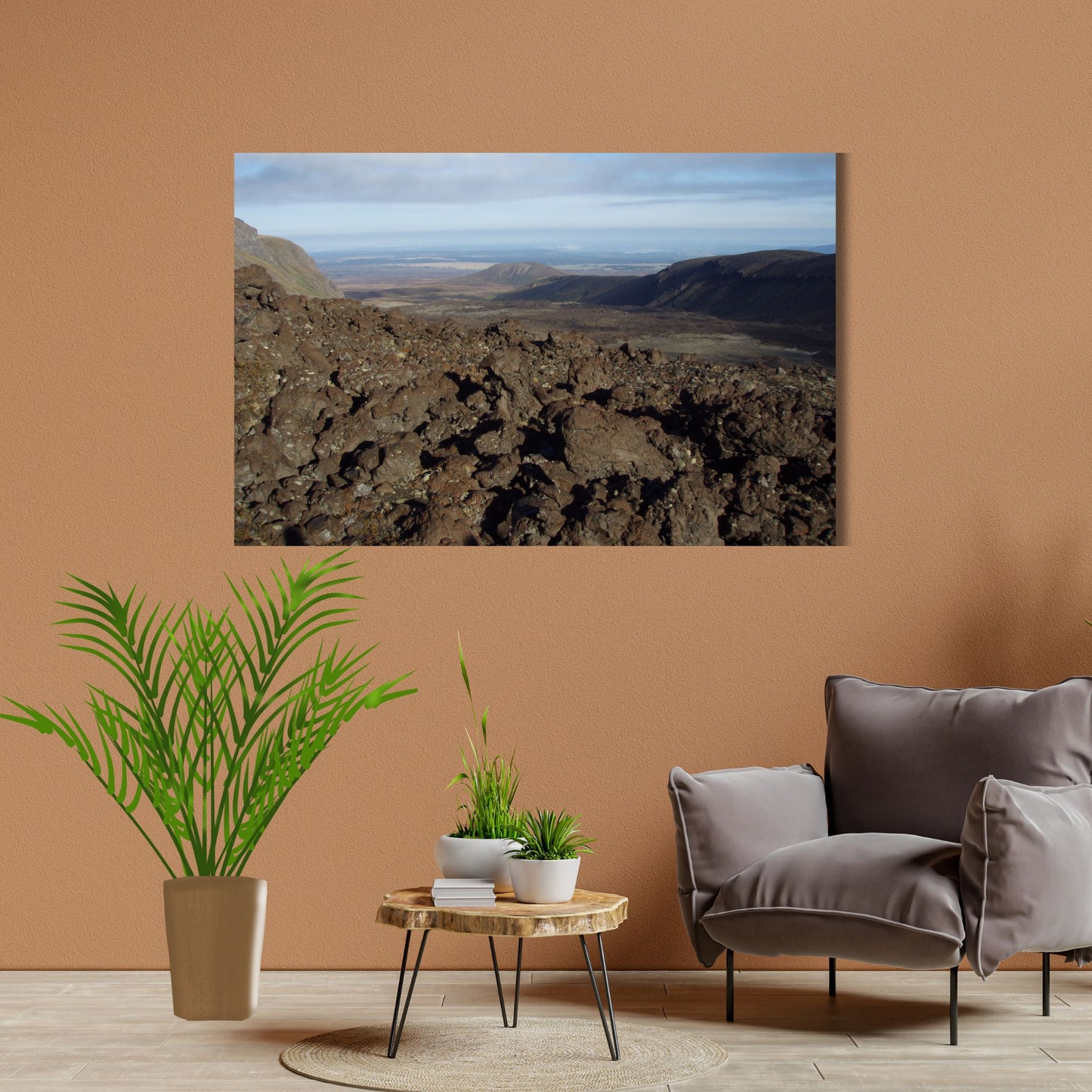 Tongariro Crossing Waterfall Photo on Canvas